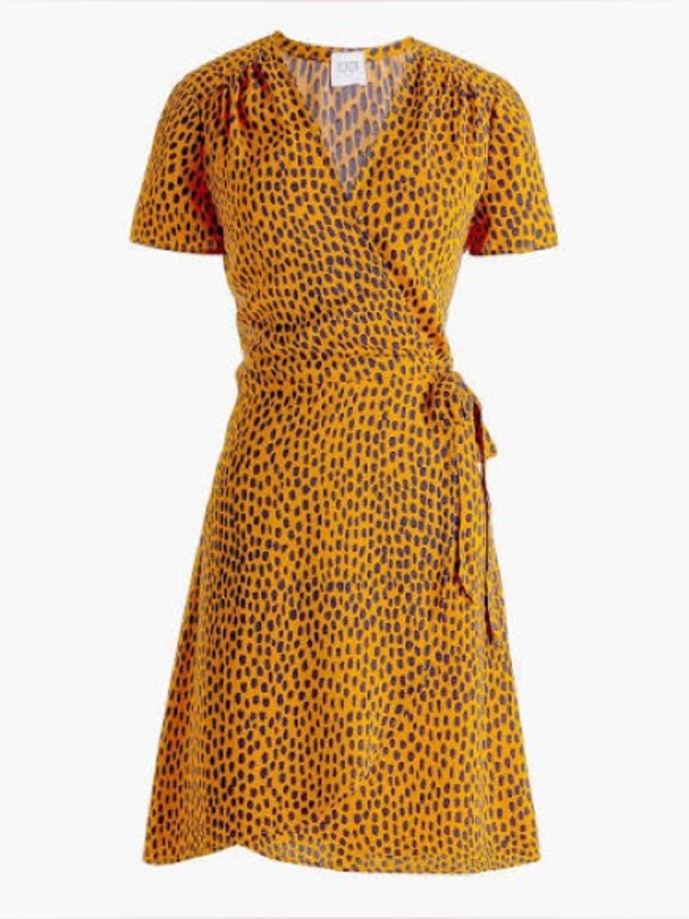 J.Crew leopard cheetah print wrap tie dress sz 12